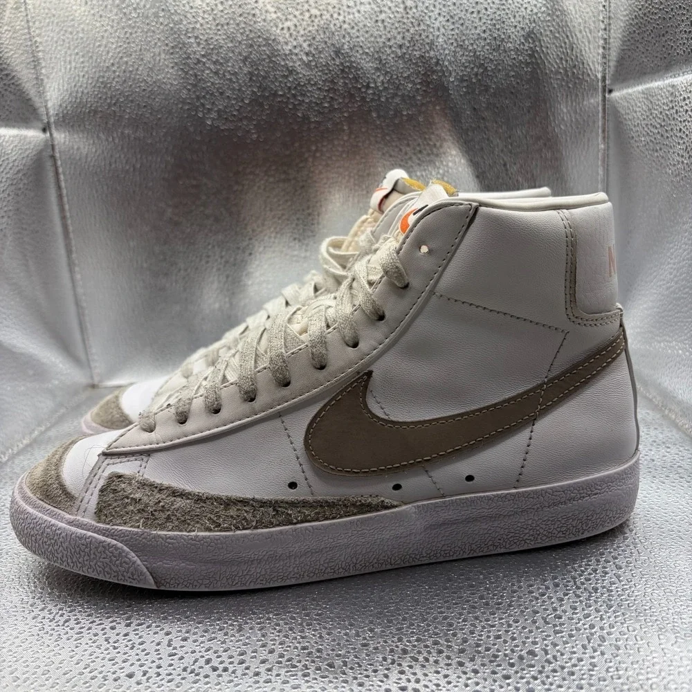 Size 8 Nike Blazer Mid '77‎ Vintage White Gray Oxford Womens Sneakers CZ1055-118